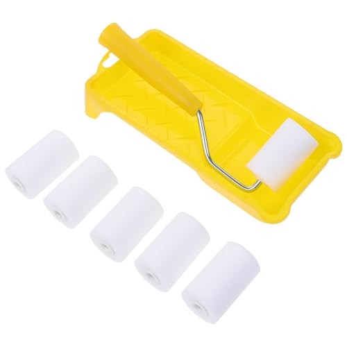 KESYOO ミニ塗装用ローラーツール 軽量点入り 向け壁 家具 窓枠対応 均一塗可能で使いやすいペイントローラーキット