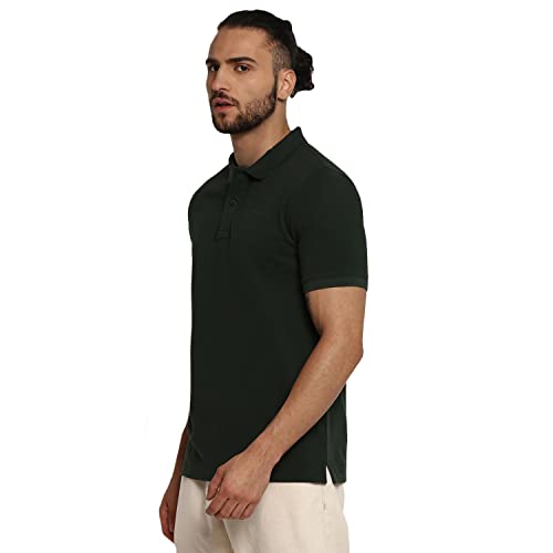 Image of Wrangler Dk Green Classic Regular Fit Polo Tshirt