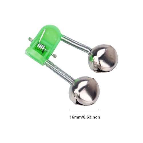 POHOVE 20pcs Fishing Rod Bells,Fishing Bells,Fish Ring Double Alarm Bells,Twin Bells Ring Bite Lure Indicator Alarm,Fishing Rod Bite Alarm Twin Bells For Fishing Enthusiasts(size:0.63inch) - Image 2