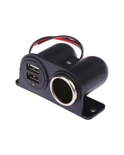 LAYYSD Cargador Coche 1 Cargador De Coche De 12V/24V Divisor Enchufes para Coche Adaptador De Cargador De 3.1 A Dos Puertos USB De 3100 MA Cargador Movil Coche