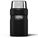 Thermos Stainless King Food Flask, 710ml Capacity - Sleek Multi- Purpose Flask for Daily Food Prep - Durable Stainless Steel with Matt Black Finish - Ideal for On-the-Go Meals & Drinks