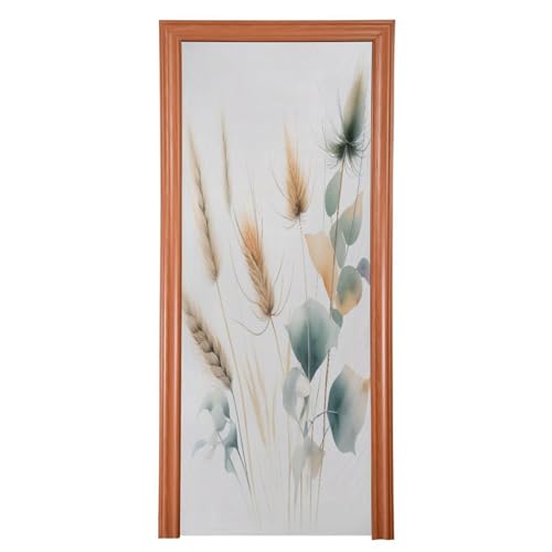 FLildon Simple Wheat Door Cover Decoration, Party Accessory Porch Decor for Festive Ornament Room Door Covers 36 x 98 Inch