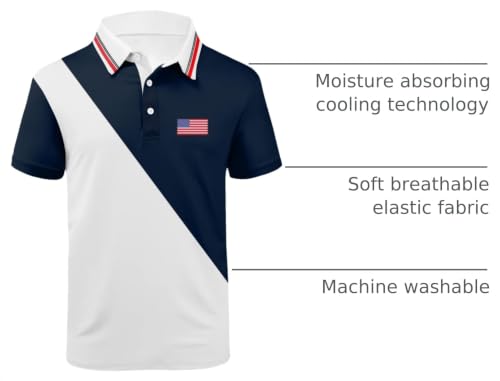 Image of ZITY Golf Polo Shirts for Men Short Sleeve UPF 50+ Athletic Tennis T-Shirt