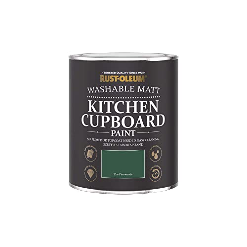 Rust-Oleum Green Kitchen Cupboard Paint in Matt Finish - The Pinewoods 750ML