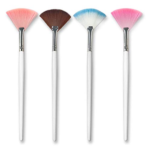 4pcs Facial Brushes Fan Mask Brush Set, Facial Mask Brush Mask Applicator Brush