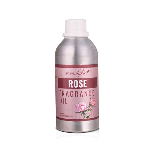 Image of Aromahpure Rose Aroma Oil | 500ml Undiluted & Natural | Long-Lasting Scent for Aromatherapy, Candle & Soap Making, Diffusers, Room Freshener, Humidifier, Bathroom Revitalizer & Home Essentials