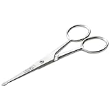 REMOS Ciseaux pour poils de nez à pointe ronde en acier inoxydable - 11.5 cm...