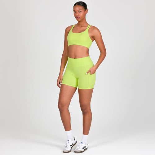 Image of YITTY Active Women's Ultraluxe Strappy Medium Impact Bra, Athleisure, 4-Way-Stretch