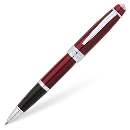 Cross Bailey Refillable Rollerball Pen Presented in a Premium Gift Box - Medium Point, Black Ink, Red