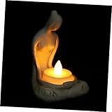 BESTOYARD 1satz Dekorativer Yoga Mädchen Gebet Kerzenhalter Westliches Religiöses Design Stilvoller Tischständer Für Meditation Und Wohnkultur