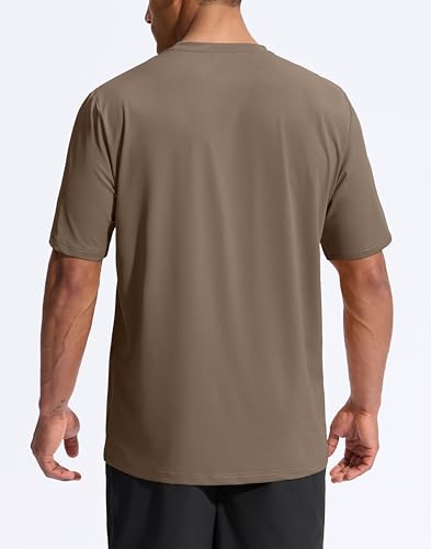 Image of G Gradual Men's Sun Protection Swim Shirt UPF 50+ Rash Guard Short Sleeve Quick Dry Water Hiking Workout Shirts for Men