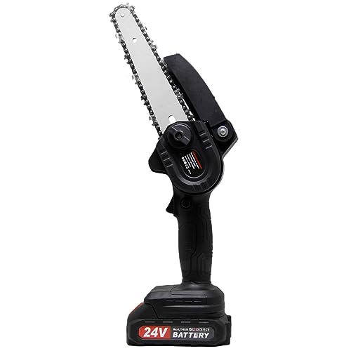 Mini Motosserra Serra Elétrica Portátil Bateria Recarregável Bivolt 24V