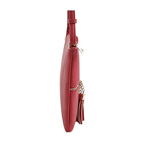 Image of SG SUGU Lightweight Medium Crossbody Bag Shoulder Bag with Tassel and Zipper Pocket