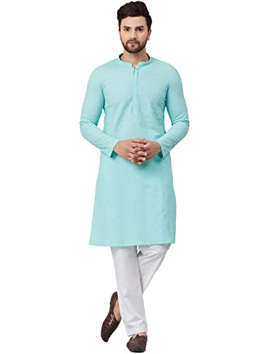 See Designs Lime Green Green Chikankari Embroidered Woven Design Straight Kurta With Pyjama_SDKT92301S