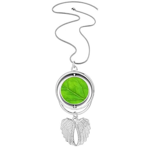 Collier ailes d'ange vert en pendentif élégant pour femme