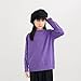 Toddler Boys Girls Solid Pullover Sweaters Crewneck Long Sleeve Sweater Knitted Shirt Kids Fall (Purple, 10-11 Years)