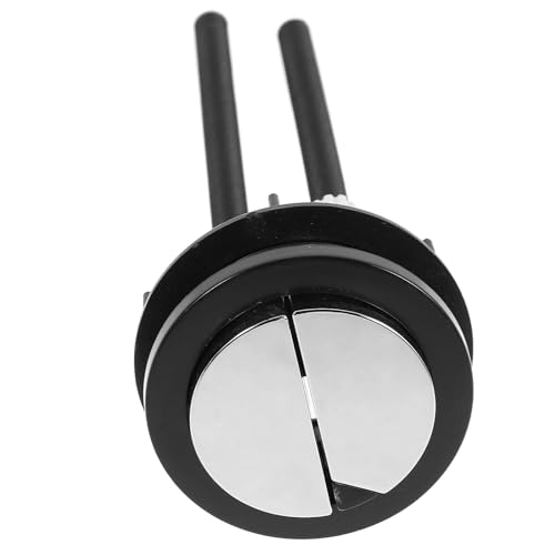 Ipetboom Botón de Descarga Doble para Inodoro 2 Unidades Negro 48×57 MM ABS Resistente Recambio para Tanque de Agua Wc Compatible Reparación Cisterna