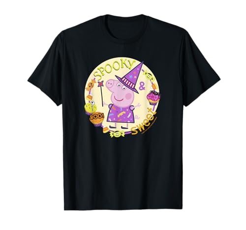 T-shirt Halloween Peppa Pig Spooky Sweet en coton noir pour enfant