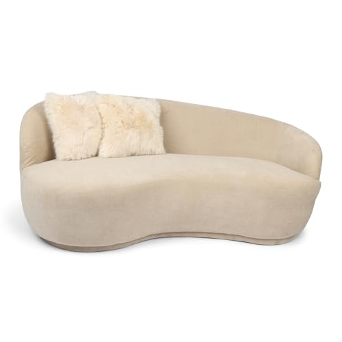 Nordic Sheep Langhaar Lammfell Kissenbezug 40x40 cm | Weiches Fell für...