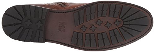 Image of Frye Bowery Lace Up Vintage-Style Leather Boots for Men - Fine Pull-Up Leather with Zipper Closure, Antique Brass Hardware, and Lug Traction Outsole