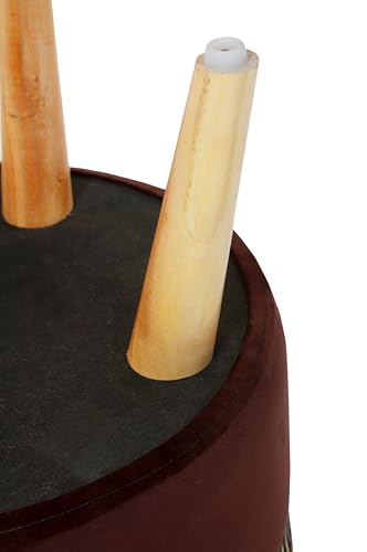 Image of Ottoman Stool for Living Room Foot Rest | Velvet Small Ottoman Foot Stool | Solid Wood Legs | Footstool Puffy for Home, Bedroom & Makeup Table | 16x16x18 Inch, Set of 2 (line Coffee)
