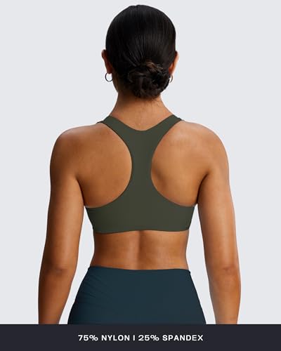 Image of Aoxjox Define Sculpt Racerback Sports Bra | women's workout fitness yoga crop tank, breathable fabric, 4-way stretch, moisture-wicking, gym essential