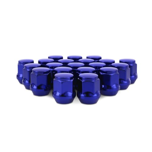 Image of Mishimoto Steel Lug Nuts, M12x1.5, Acorn Seat, 20pc Set, Blue