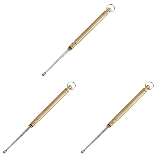 NOLITOY 3PCS Ear Wax Removal Tool, Titanium Alloy Earpick Cleaners Portable Ear Spoons for Cleaning