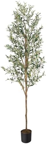 Amazon.com: MCTYBB Artificial Fake Olive Tree 7FT Tall 1Pack Faux Silk ...