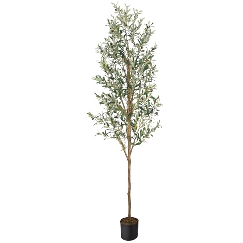MCTYBB Artificial Fake Olive Tree 7FT Tall 1Pack Faux Silk