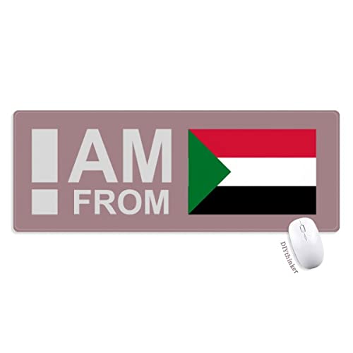 je suis du soudan tapis de souris large cousues bords mat étendu game bureau