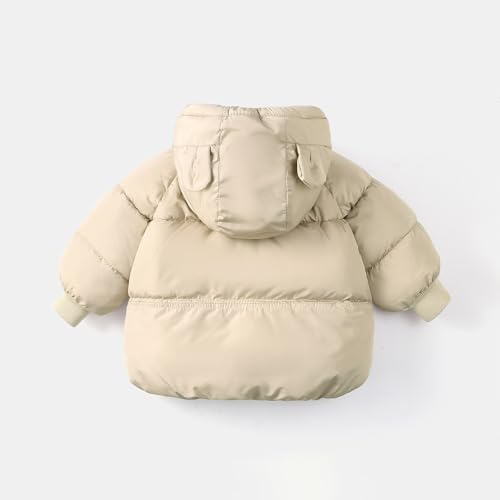 Toddler Boy Girls Quilted Lightweight Jacket with Bear Ear Packable Puffer Coat Zip Up Hooded Outerwear Warm Jackets2