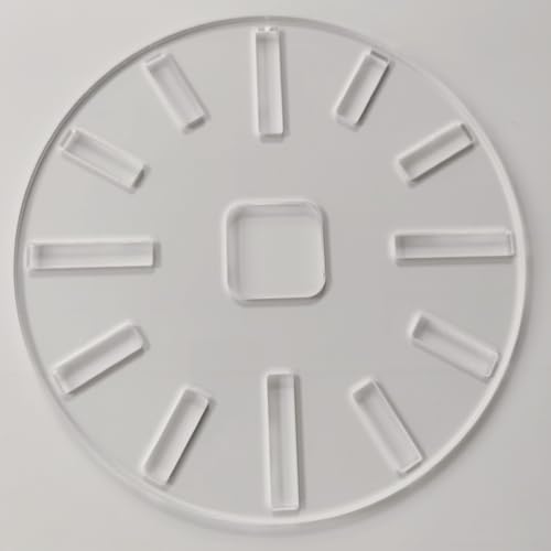 Kingria 10" Calibre Clock Template Handle Router Template Woodworking 1/4'' Thick DIY Clock Board with Dials Acrylic Inlay Clock Template by KINGRIA - Image 3