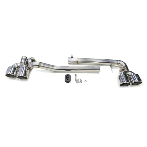 Embouts d'échappement silencieux double buse argent pour tuyau de pot Audi A3 S3