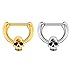 SHYYOULQE Sturdy Gold/Silver Skull Nose Studs Elegant Skull Jewelry for Individualistic Styles and Versatile Piercing Sizes Fashionable