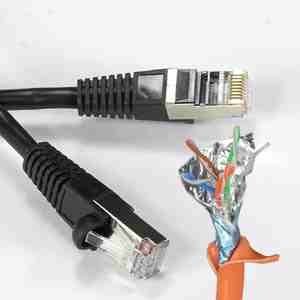 Cable Patch Cat.5E blindado 100 pies negro miniatura 2