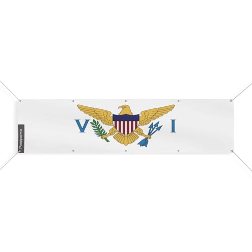 Drapeau des Îles Vierges des États-Unis 70x280cm pour décorer vos événements extérieurs