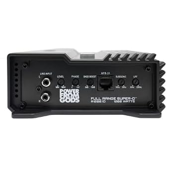Hifonics Alpha A1200.1D Mono Car Amplifier - 1200W Super D-Class, Ultra-Fi MOSFET, Accu-Cross Crossovers, Bass Remote, BGC4AR Amp Kit & Audiobank AP14