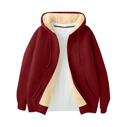 Boys Girls Thick Fleece Lined Hoodie Sweatshirt Warm Cozy Sherpa Jacket Fluffy Sweater Fall Winter Coats for Girls4