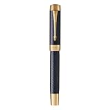 Parker Duofold pióro wieczne | Prestige Blue Chevron | złota stalówka medium | czarny atrament i tłoczek | opakowanie prezentowe premium