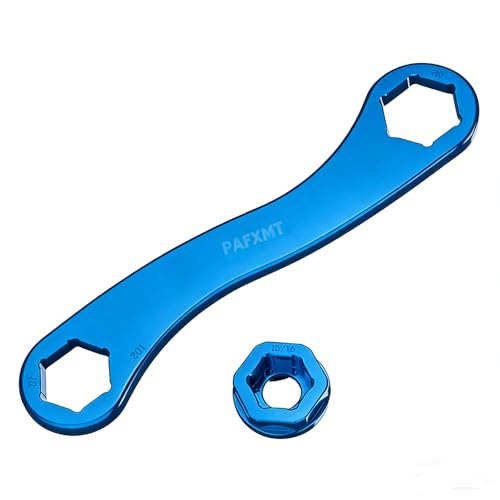 PAFXMT Blue Aluminum Axle Wrench Removal Tool 17X27X32mm Axle Wrench Spanner Compatible with KTM 150-500 XC/SX/XCF/SXF 2023-2024 Compatible with Husqvarna 150-450 FC/FX/TX/TC 2023-2024 See Fitment