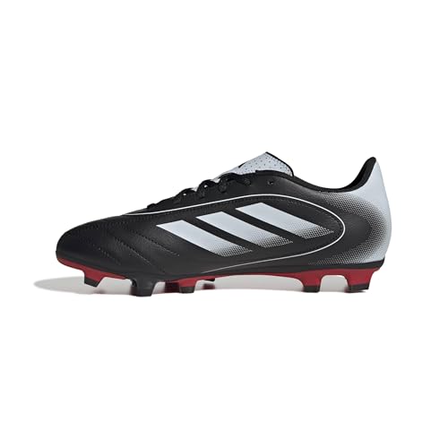 adidas Unisex-Adult Goletto IX Firm Ground/Multi Ground Soccer, Black/White/Better Scarlet, 7.5