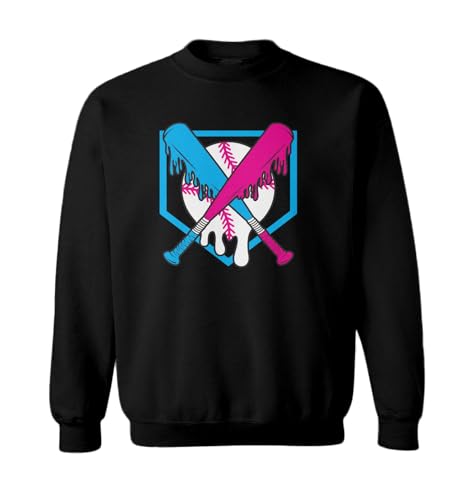 Dripping Baseball and Bat - Trippy Toddler Fleece Crewneck Sweater