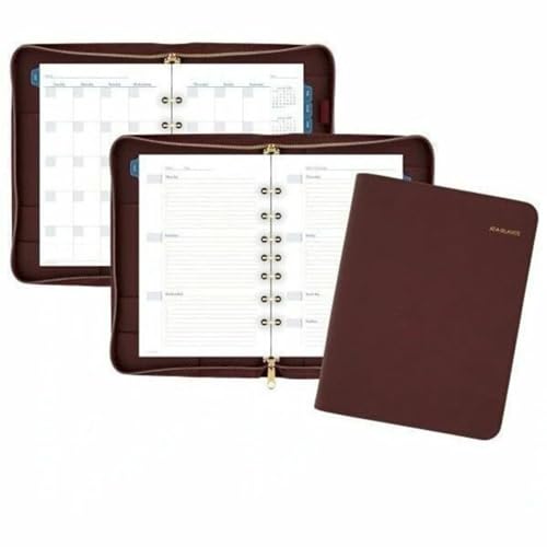 Kit de démarrage en simili cuir non daté AT-A-GLANCE DR1114-040 taille bureau Merlot