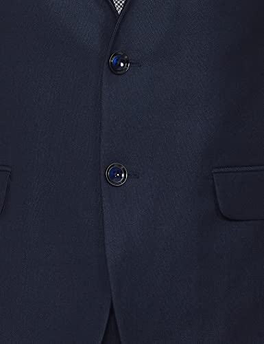 Image of Raymond Rayon Blend Men's Full Sleeve Contemporary FIT Dark Blue Formal Suit