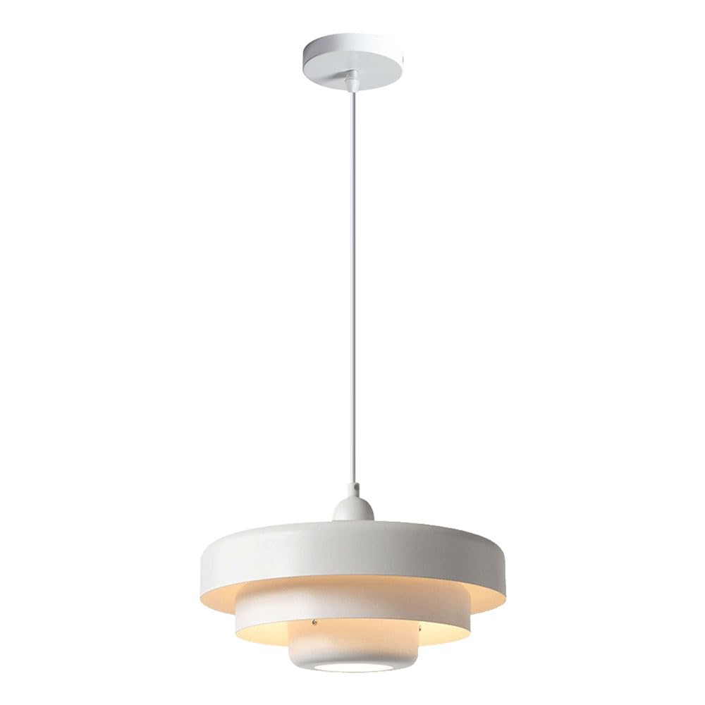 Lampada a Sospensione Minimalista in Metallo Bianco