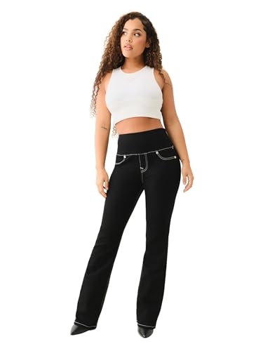 True Religion Women's Becca High-Rise Bootcut Jeans with Corset Detailing2