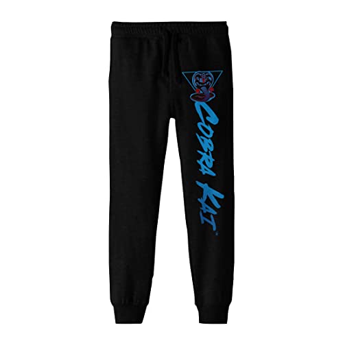 Bioworld Cobra Kai Vertical Logo Youth Black Graphic Jogger Pants
