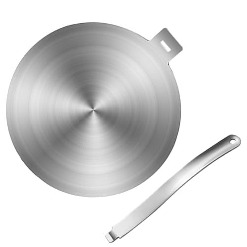 Disco convertidor de cocina de inducción con mango extraíble, placa distribuidora de calor de acero inoxidable, adaptador de cocina de inducción