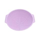 GDHKDDFL Bol para fermentar Masa 1 Cesta Plegable de Silicona for Hornear Masa Madre for Pan.(Purple,Oval)